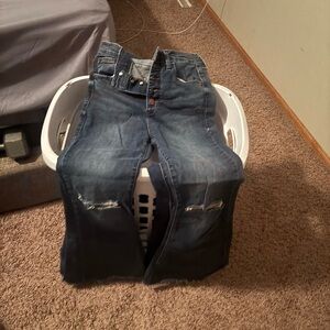 Altar'd State Distressed Blue Skinny Jeans